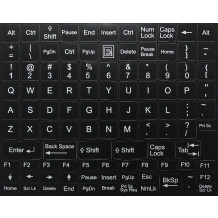N7 Κλειδιά αυτοκόλλητα - μεγάλο σετ - μαύρο φόντο - 13:13mm